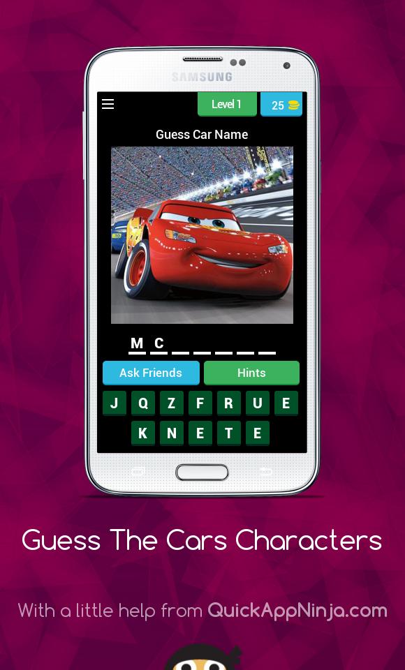 Guess The CARS Characters