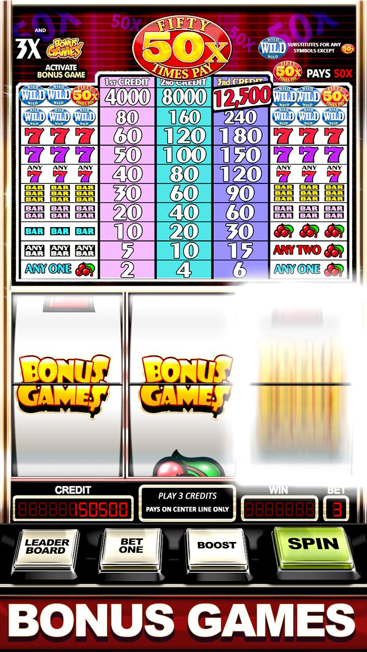 Slots Machine : Fifty Times Pay Free Classic Slots