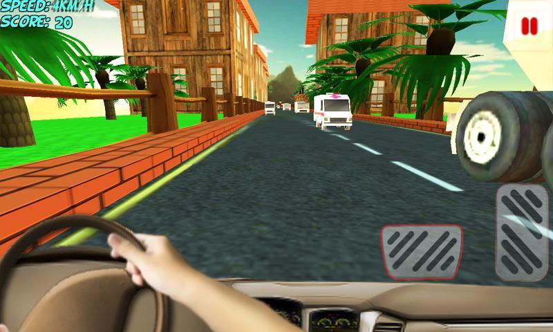 Driving in Bus Racing 3D