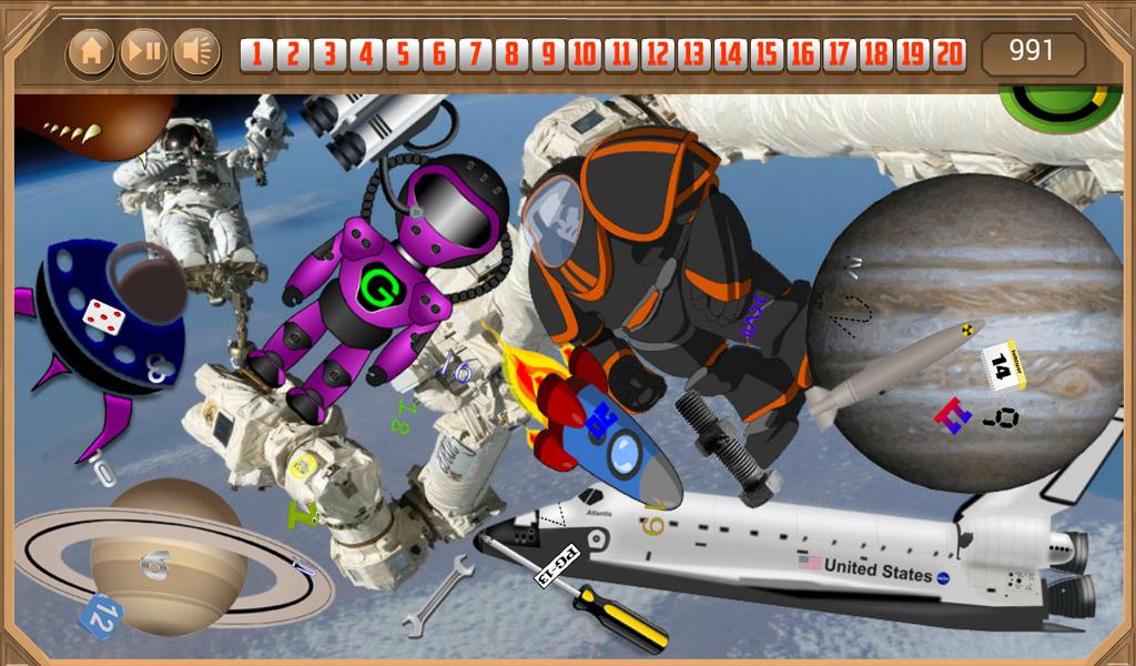 Space Junk Hidden Numbers